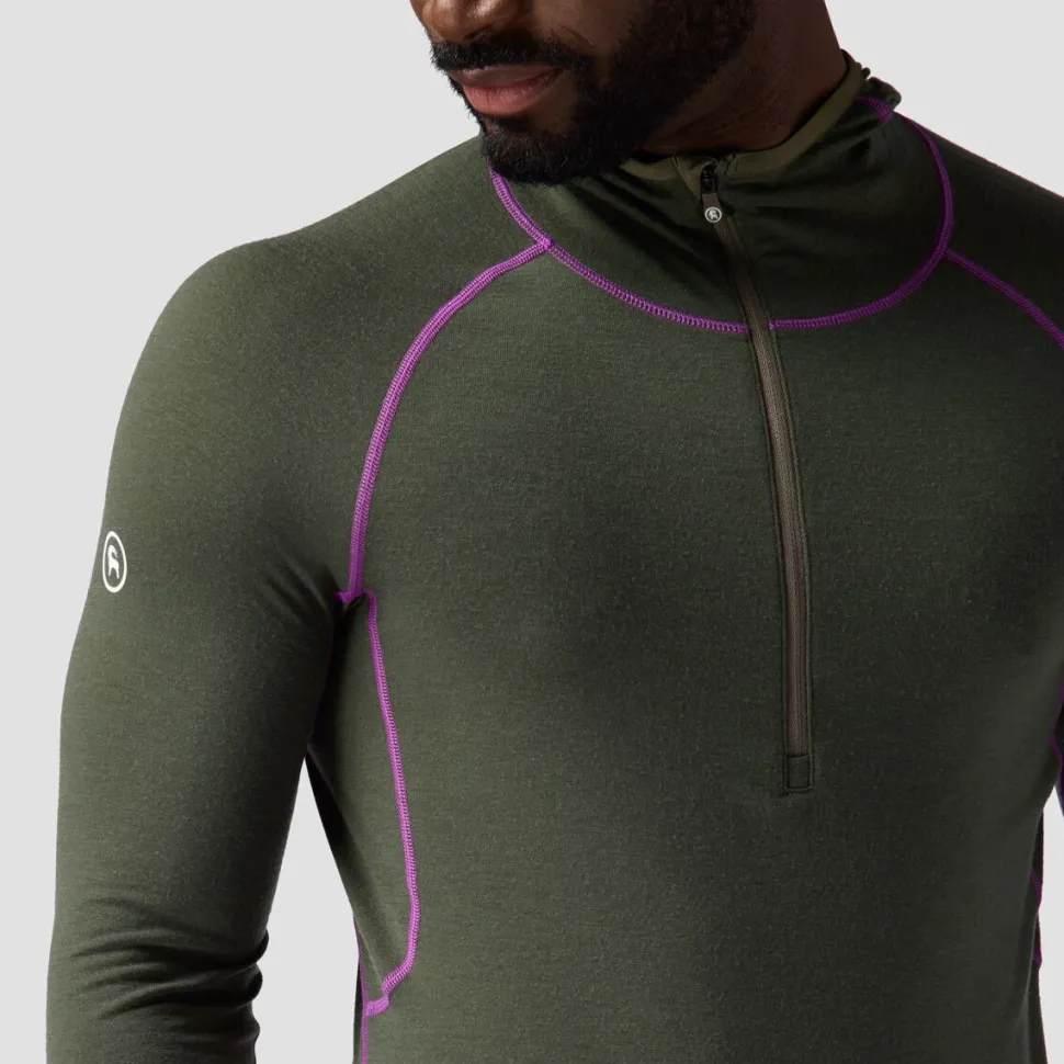 Cedars RWS Merino Lt-Wt Baselayer 1/2-Zip Scuba Top - Men's