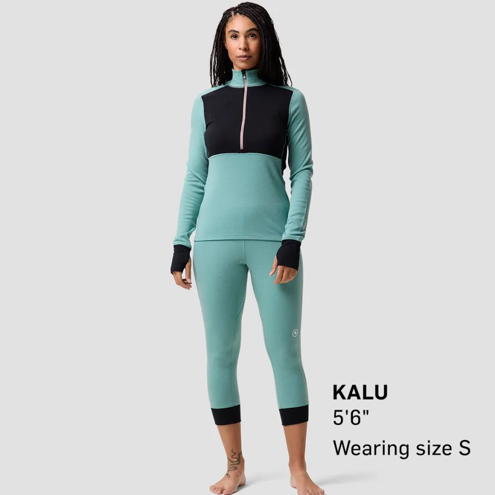 Cedars RWS Merino Mid-Wt Baselayer 1/4-Zip Top - Women's