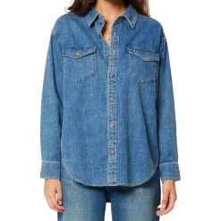 Classic Denim Worn Shirt - Women's