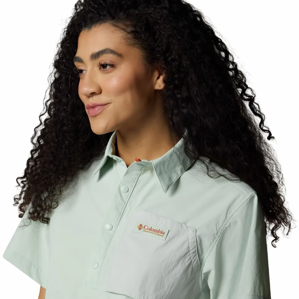 Cove Beach Woven Cropped Shirt - Women's