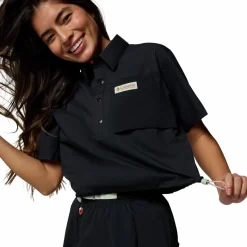 Cove Beach Woven Cropped Shirt - Women's