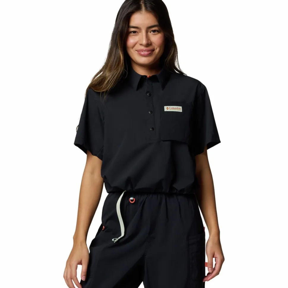 Cove Beach Woven Cropped Shirt - Women's
