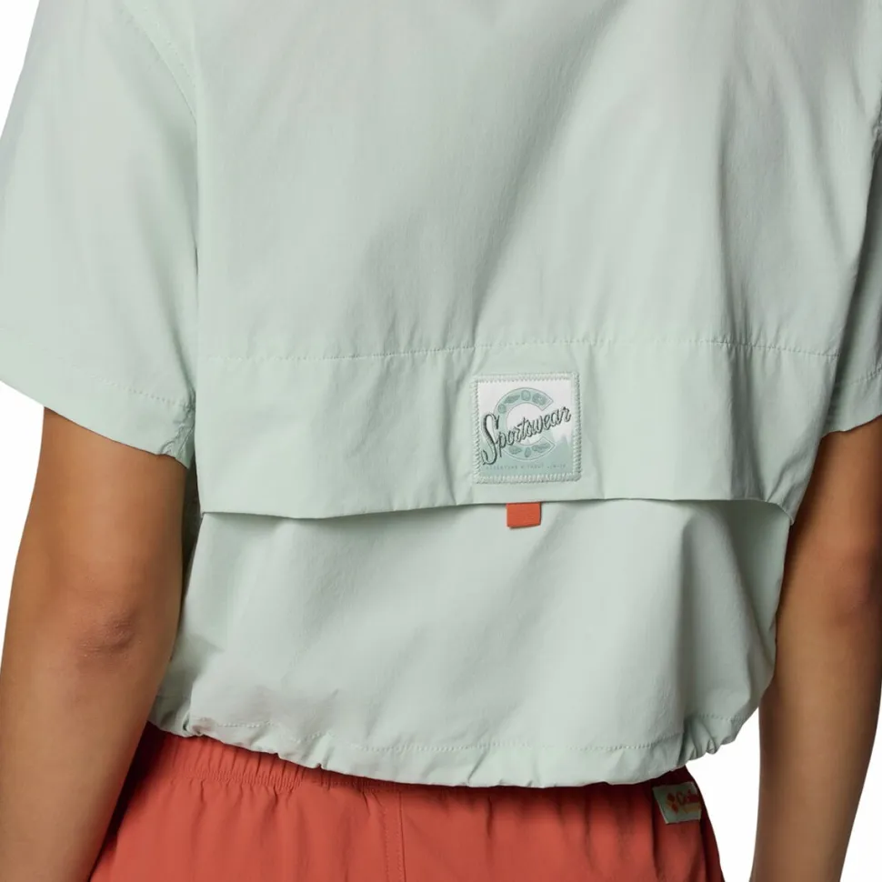Cove Beach Woven Cropped Shirt - Women's
