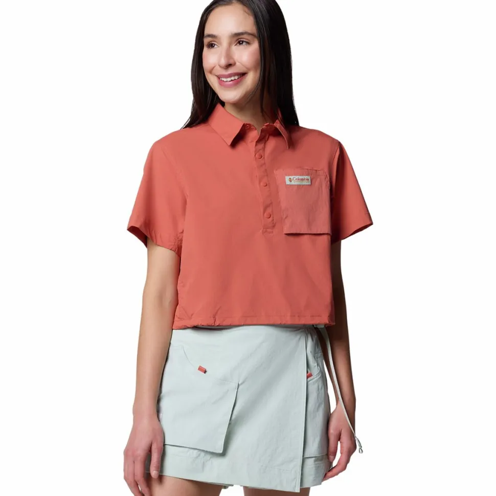 Cove Beach Woven Cropped Shirt - Women's