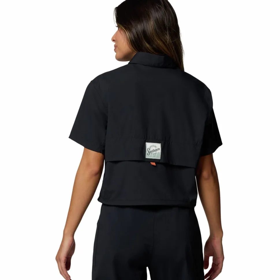 Cove Beach Woven Cropped Shirt - Women's