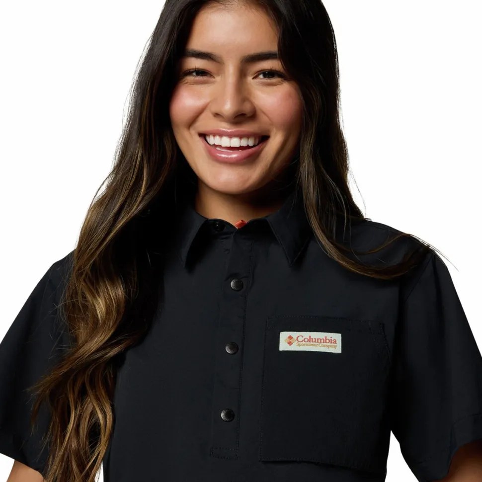 Cove Beach Woven Cropped Shirt - Women's