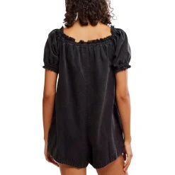 Daisy Denim Babydoll Romper - Women's