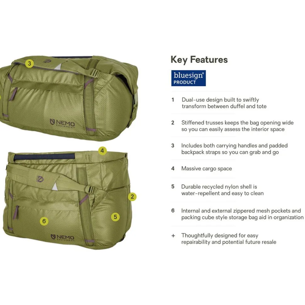 Double Haul Convertible 55L Duffel Bag