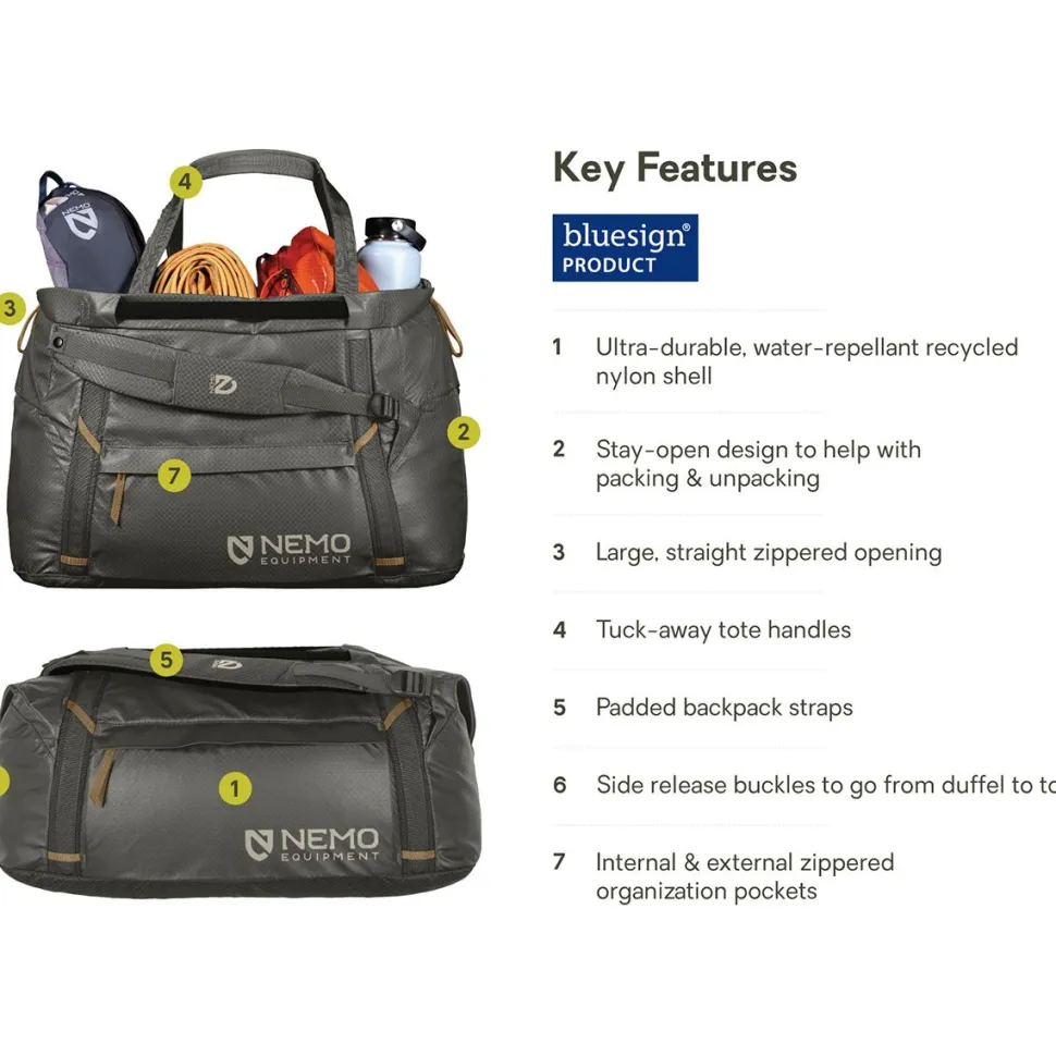 Double Haul Convertible 55L Duffel Bag