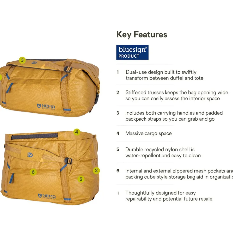Double Haul Convertible 55L Duffel Bag