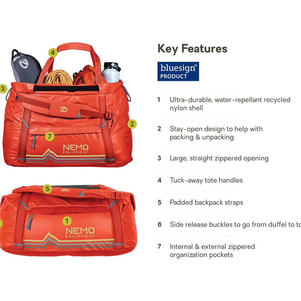 Double Haul Convertible 55L Duffel Bag