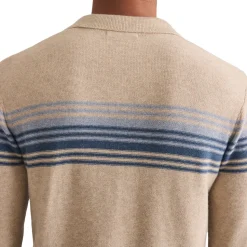 Ellias Chest Stripe Sweater Polo - Men's