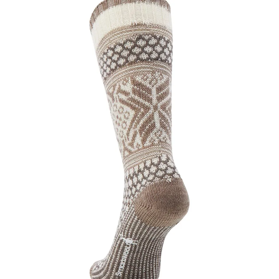 Everyday Popcorn Snowflake Pattern Crew Sock - Women's