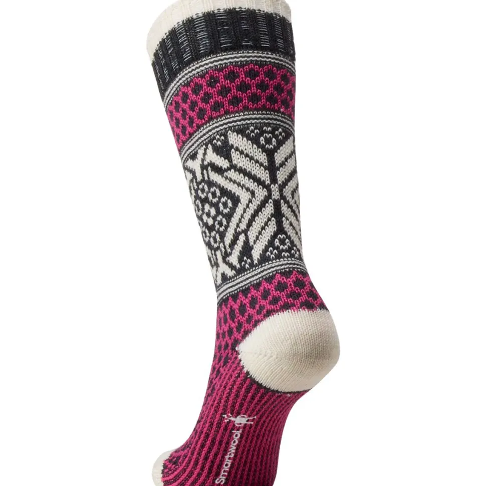 Everyday Popcorn Snowflake Pattern Crew Sock - Women's