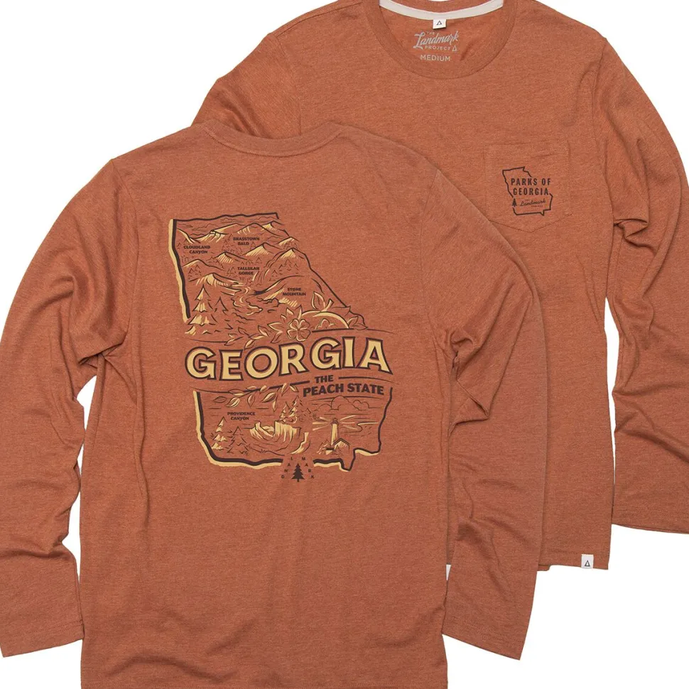 Explore Georgia Long-Sleeve Pocket T-Shirt