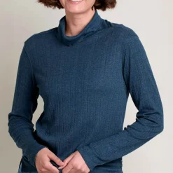 Foothill Pointelle Long-Sleeve T-Neck Shirt - Women's