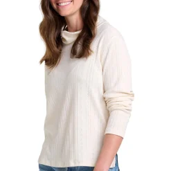 Foothill Pointelle Long-Sleeve T-Neck Shirt - Women's