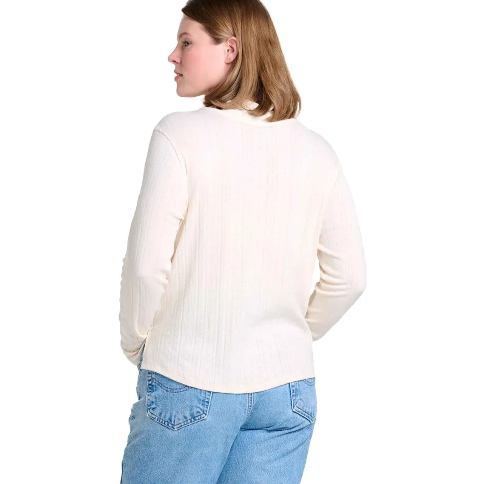 Foothill Pointelle Long-Sleeve T-Neck Shirt - Women's