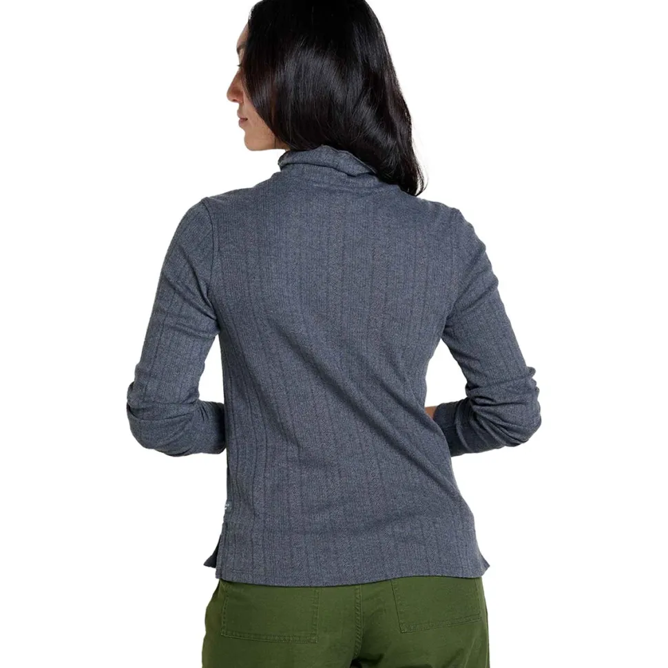 Foothill Pointelle Long-Sleeve T-Neck Shirt - Women's