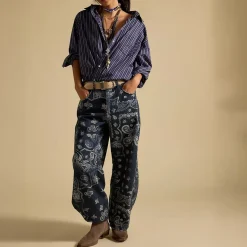 Good Luck Printed Barrel Pant - Women's