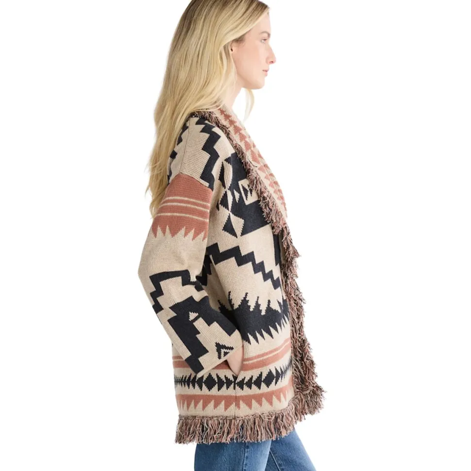 Graphic Fringe Cardigan - Women's