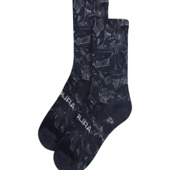 Grid Floral LTD Print Sock