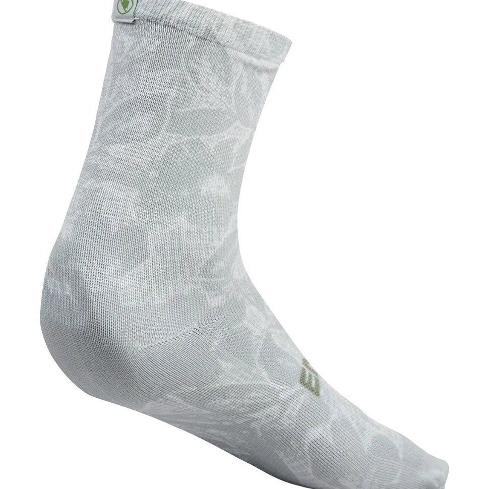 Grid Floral LTD Print Sock