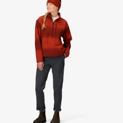 Heavyweight Drop Line Printed 1/2-Zip - Women's