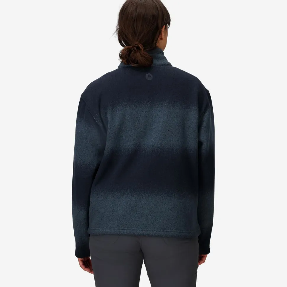 Heavyweight Drop Line Printed 1/2-Zip - Women's