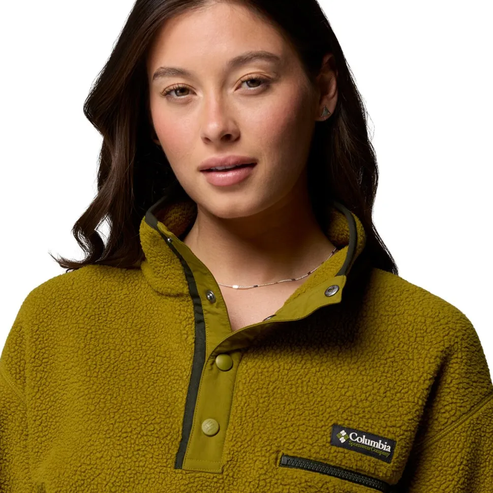Helvetia II Cropped 1/2-Snap Fleece Pullover - Women's