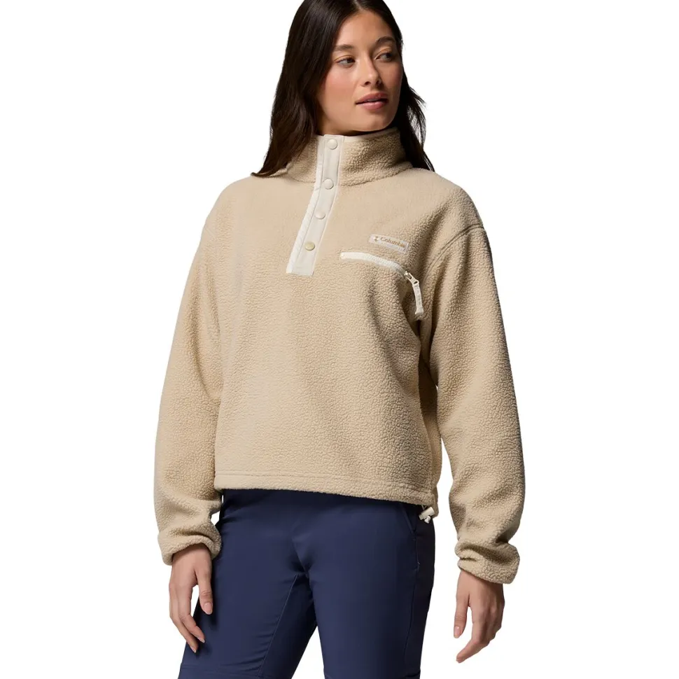 Helvetia II Cropped 1/2-Snap Fleece Pullover - Women's