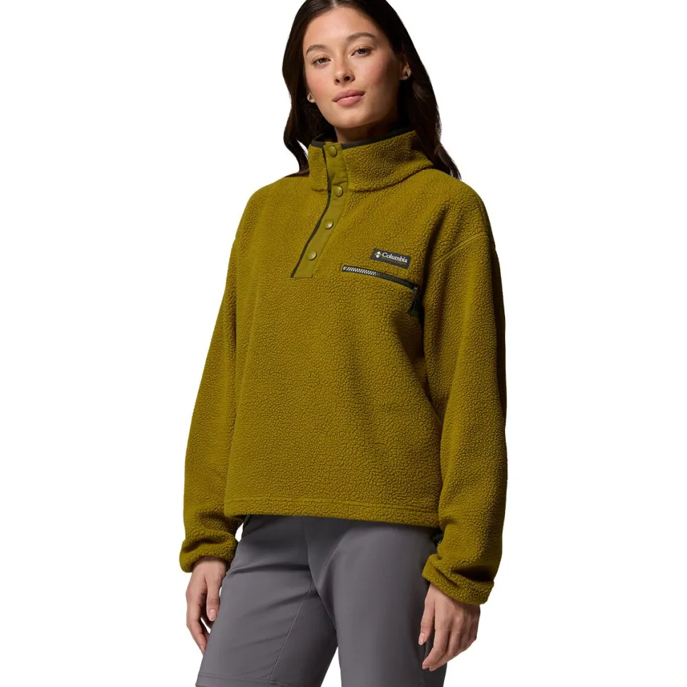 Helvetia II Cropped 1/2-Snap Fleece Pullover - Women's