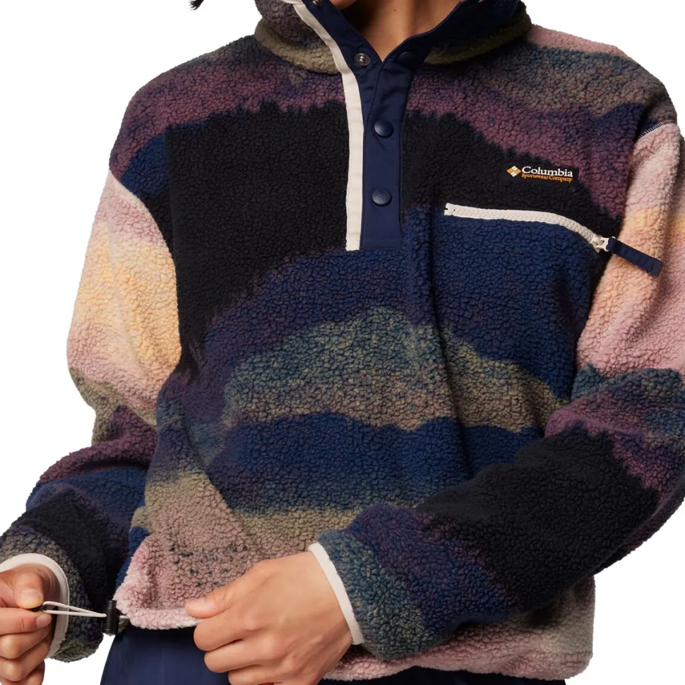 Helvetia II Printed Cropped 1/2-Snap Pullover - Women's