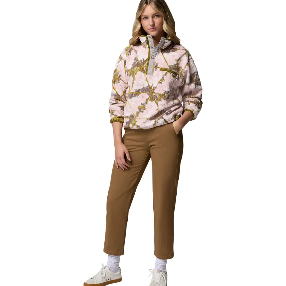Helvetia II Printed Cropped 1/2-Snap Pullover - Women's