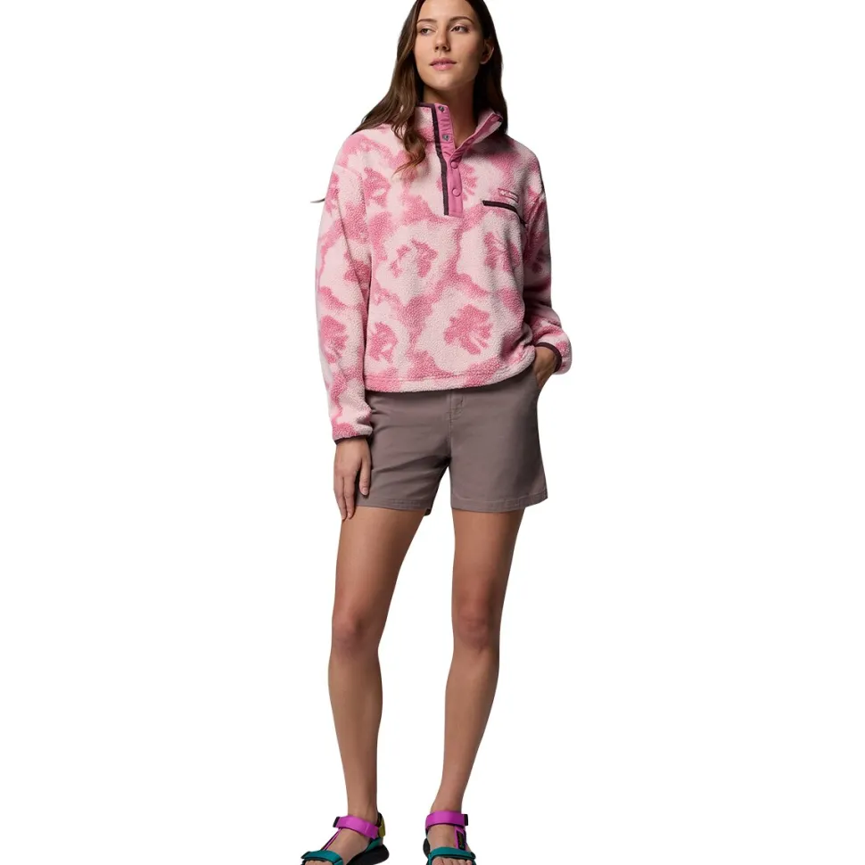 Helvetia II Printed Cropped 1/2-Snap Pullover - Women's