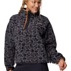 Helvetia II Printed Cropped 1/2-Snap Pullover - Women's