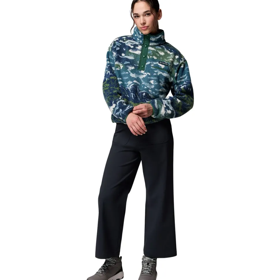 Helvetia II Printed Cropped 1/2-Snap Pullover - Women's