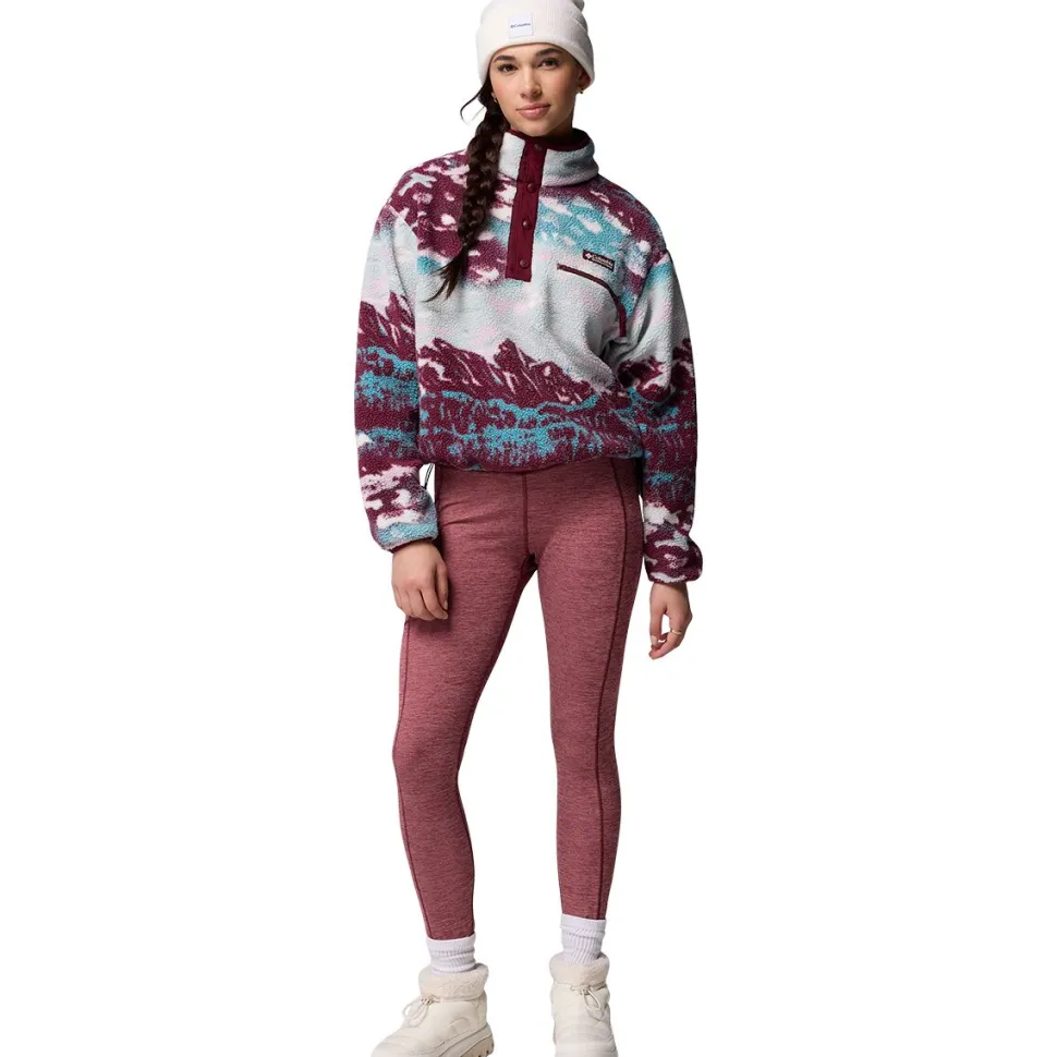 Helvetia II Printed Cropped 1/2-Snap Pullover - Women's