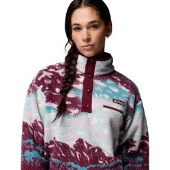 Helvetia II Printed Cropped 1/2-Snap Pullover - Women's