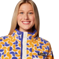 Helvetia II Printed Cropped 1/2-Snap Pullover - Women's
