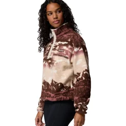 Helvetia II Printed Cropped 1/2-Snap Pullover - Women's