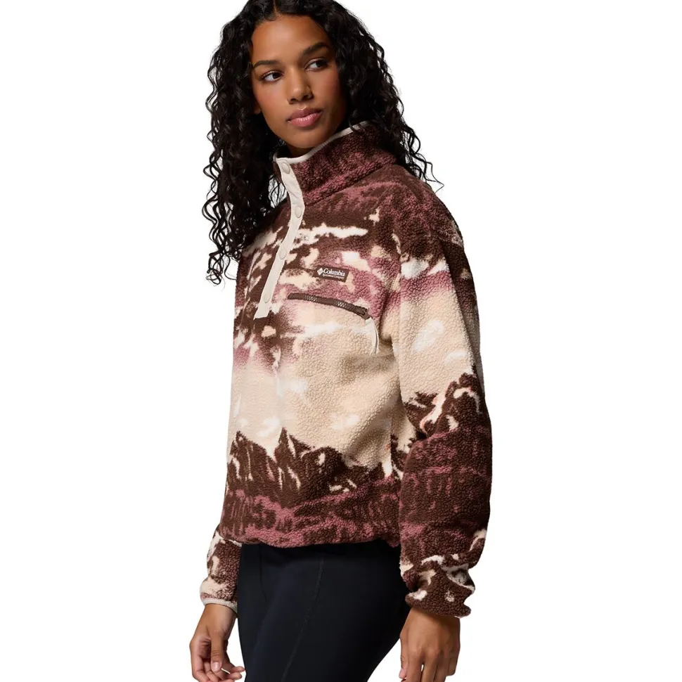 Helvetia II Printed Cropped 1/2-Snap Pullover - Women's