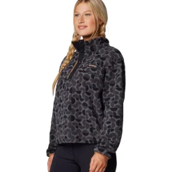 Helvetia II Printed Cropped 1/2-Snap Pullover - Women's