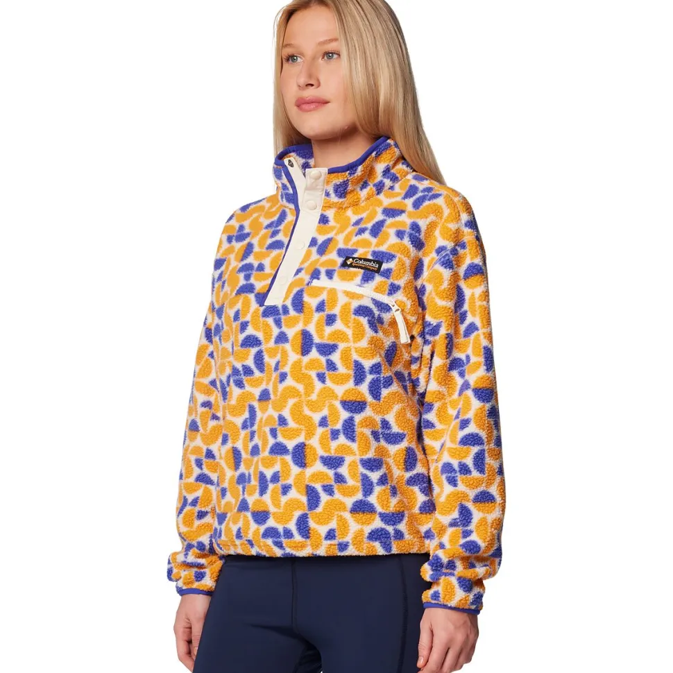 Helvetia II Printed Cropped 1/2-Snap Pullover - Women's