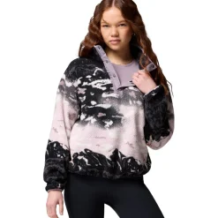 Helvetia II Printed Cropped 1/2-Snap Pullover - Women's