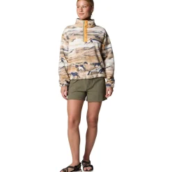 Helvetia II Printed Cropped 1/2-Snap Pullover - Women's