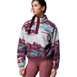 Helvetia II Printed Cropped 1/2-Snap Pullover - Women's
