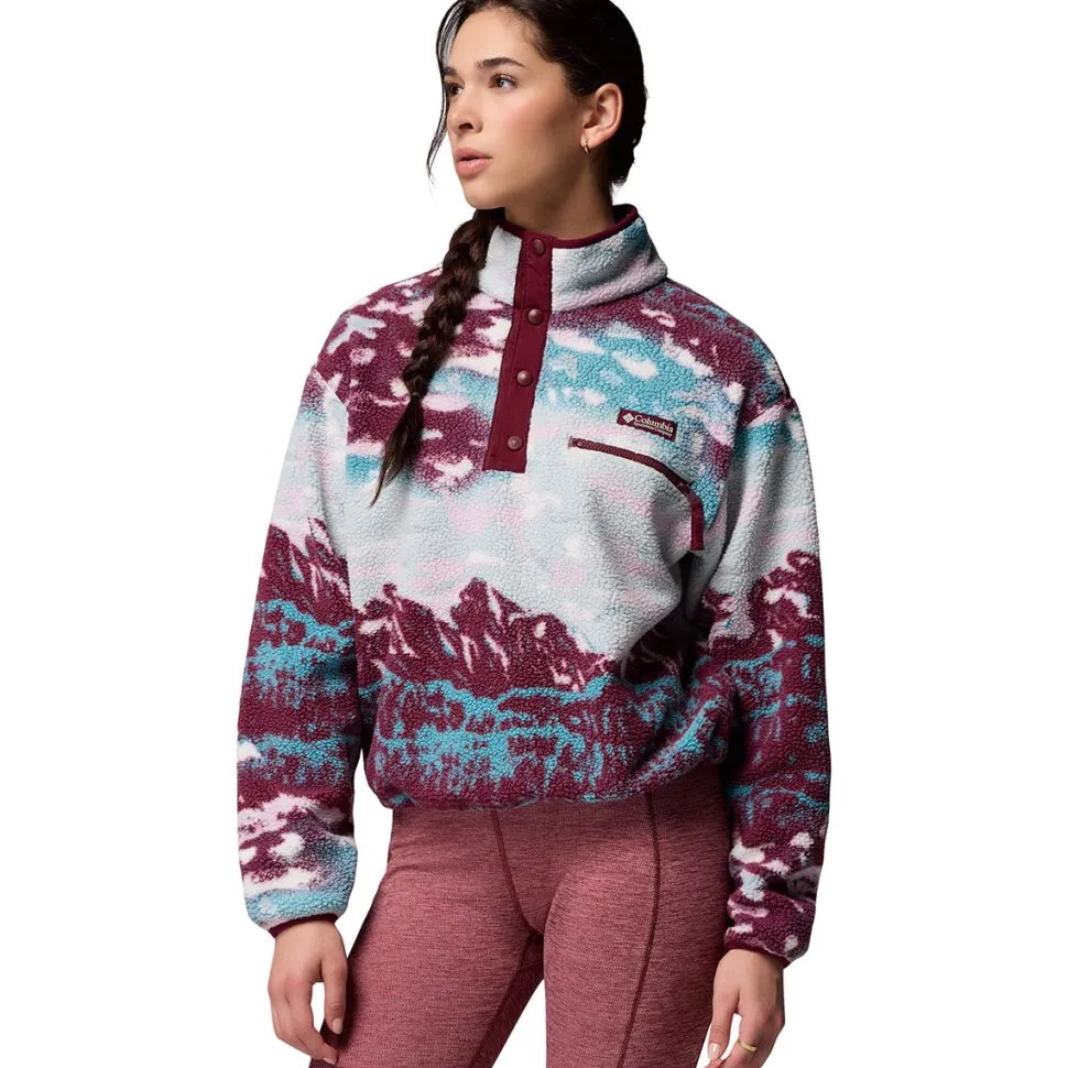 Helvetia II Printed Cropped 1/2-Snap Pullover - Women's