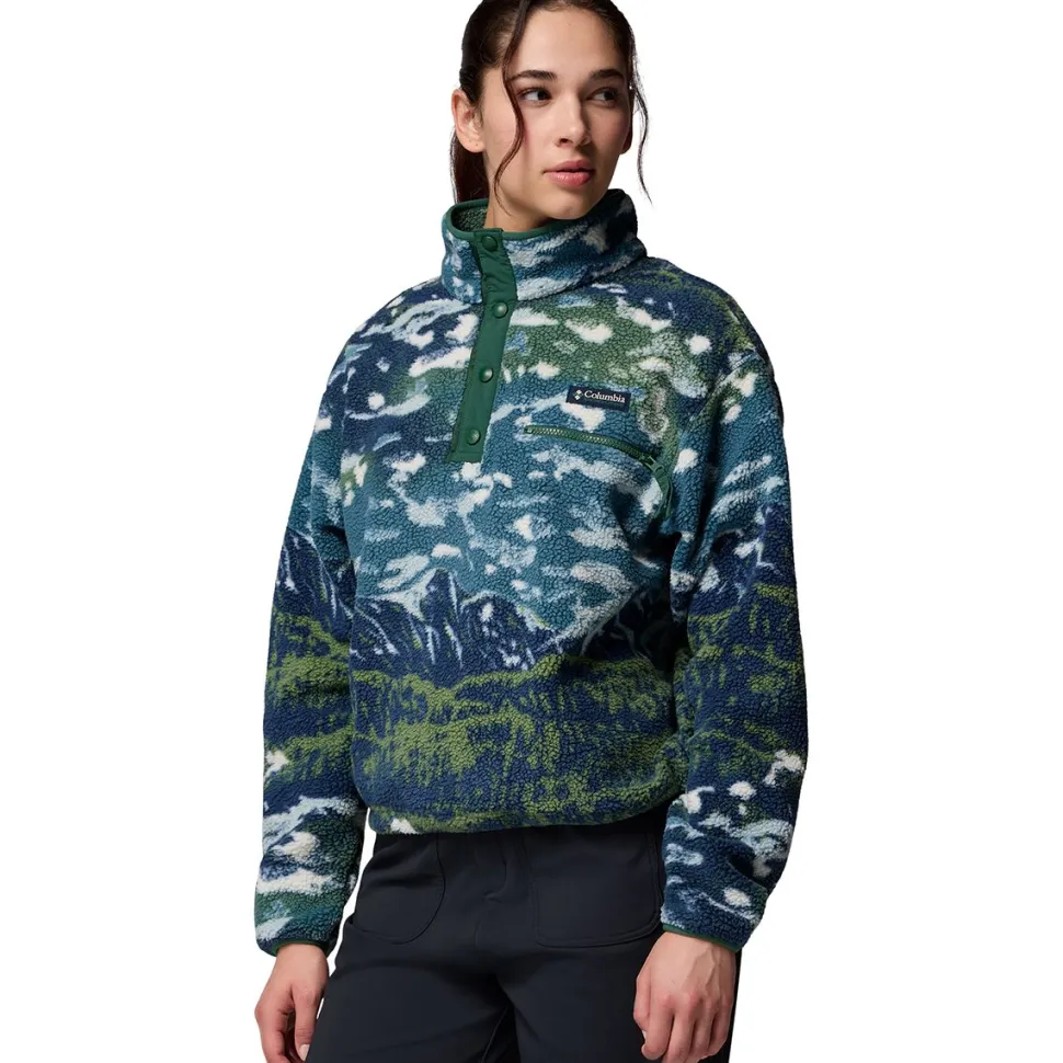 Helvetia II Printed Cropped 1/2-Snap Pullover - Women's