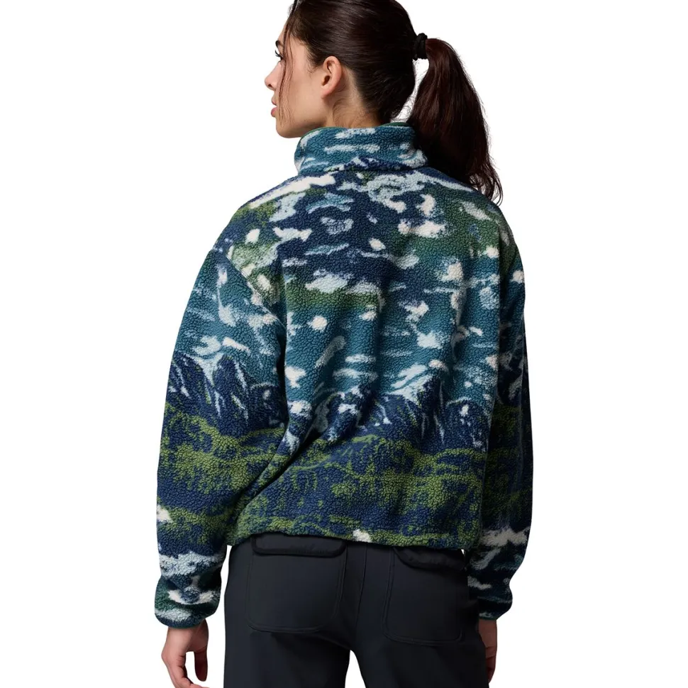 Helvetia II Printed Cropped 1/2-Snap Pullover - Women's